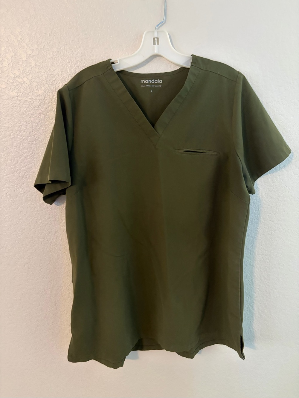 Mandala Women’s Olive Green Maternity Short Sleeve Scrub Top & Bottoms Set